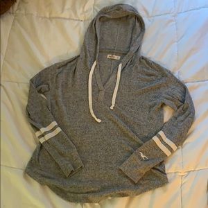 grey v-neck long sleeve
